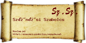 Szénási Szabolcs névjegykártya