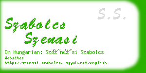 szabolcs szenasi business card